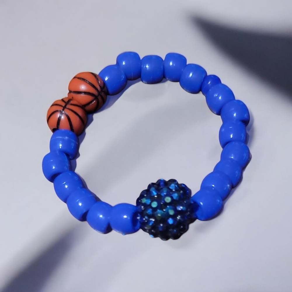 Blue Beaded Kids Bracelet
